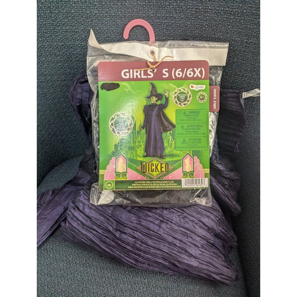 NWT Disguise Wicked Deluxe Elphaba Halloween Costume Girls Size Small 6/6X